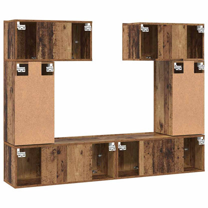 TV-Möbel-Set 6 pcs Altholz 80 x 30 x 30 cm Holzwerkstoff