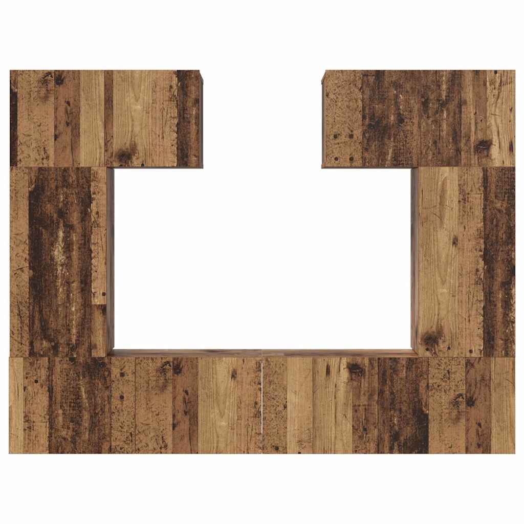 TV-Möbel-Set 6 pcs Altholz 80 x 30 x 30 cm Holzwerkstoff
