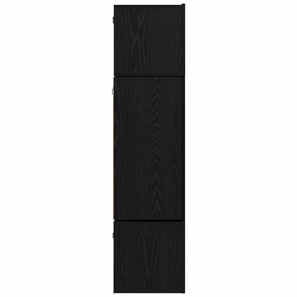 TV-Möbel-Set 6 pcs Schwarze Eiche 80 x 30 x 30 cm Holzwerkstoff