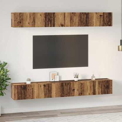 TV-Möbel-Set 6 pcs Altholz 80 x 30 x 30 cm Holzwerkstoff