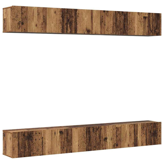 TV-Möbel-Set 6 pcs Altholz 80 x 30 x 30 cm Holzwerkstoff