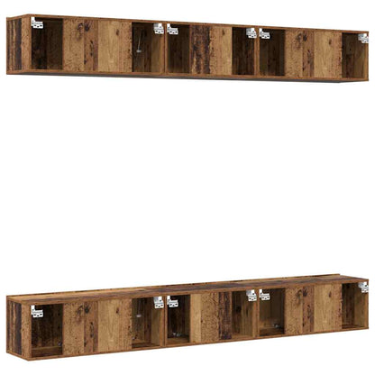 TV-Möbel-Set 6 pcs Altholz 80 x 30 x 30 cm Holzwerkstoff