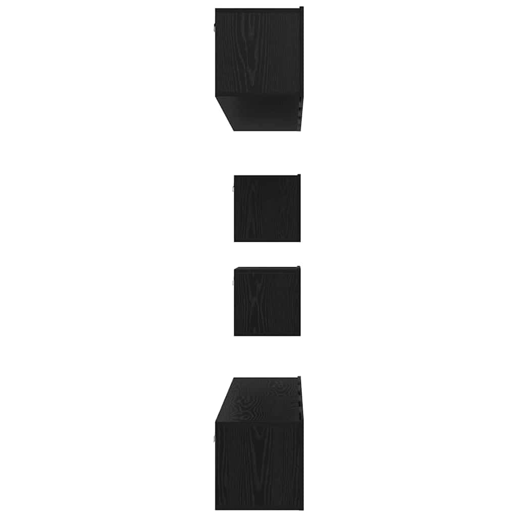 TV-Möbel-Set 6 pcs Schwarze Eiche 80 x 30 x 30 cm Holzwerkstoff