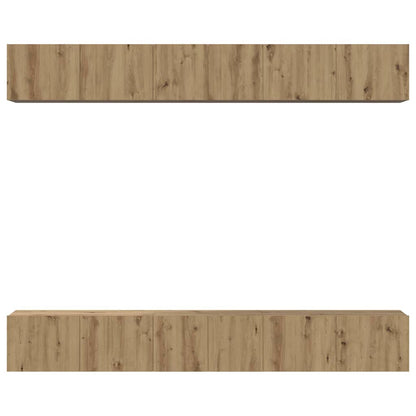TV-Möbel-Set 6 pcs Eiche handwerklich 80 x 30 x 30 cm