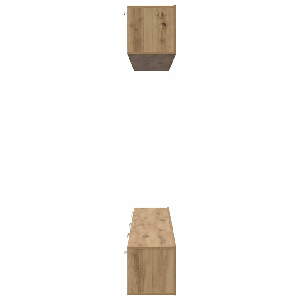 TV-Möbel-Set 6 pcs Eiche handwerklich 80 x 30 x 30 cm