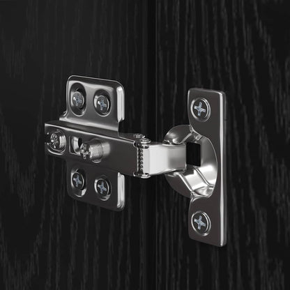 Wand-TV-Schrank 3 pcs Schwarz Eichen-Optik Holzwerkstoff