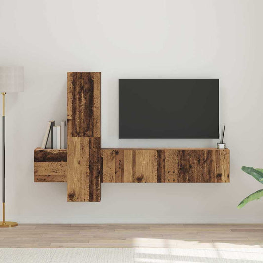 TV-Möbel-Set 5 pcs Altholz 181 x 30 x 120 cm Holzwerkstoff