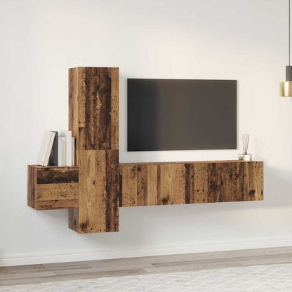 TV-Möbel-Set 5 pcs Altholz 181 x 30 x 120 cm Holzwerkstoff