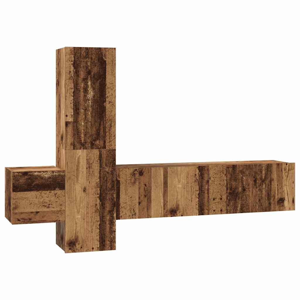 TV-Möbel-Set 5 pcs Altholz 181 x 30 x 120 cm Holzwerkstoff