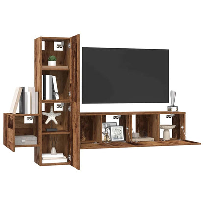 TV-Möbel-Set 5 pcs Altholz 181 x 30 x 120 cm Holzwerkstoff