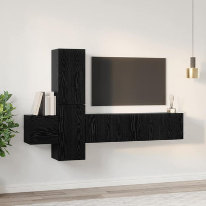 TV-Möbel-Set 5 pcs Schwarze Eiche 181 x 30 x 120 cm