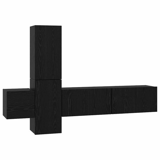 TV-Möbel-Set 5 pcs Schwarze Eiche 181 x 30 x 120 cm