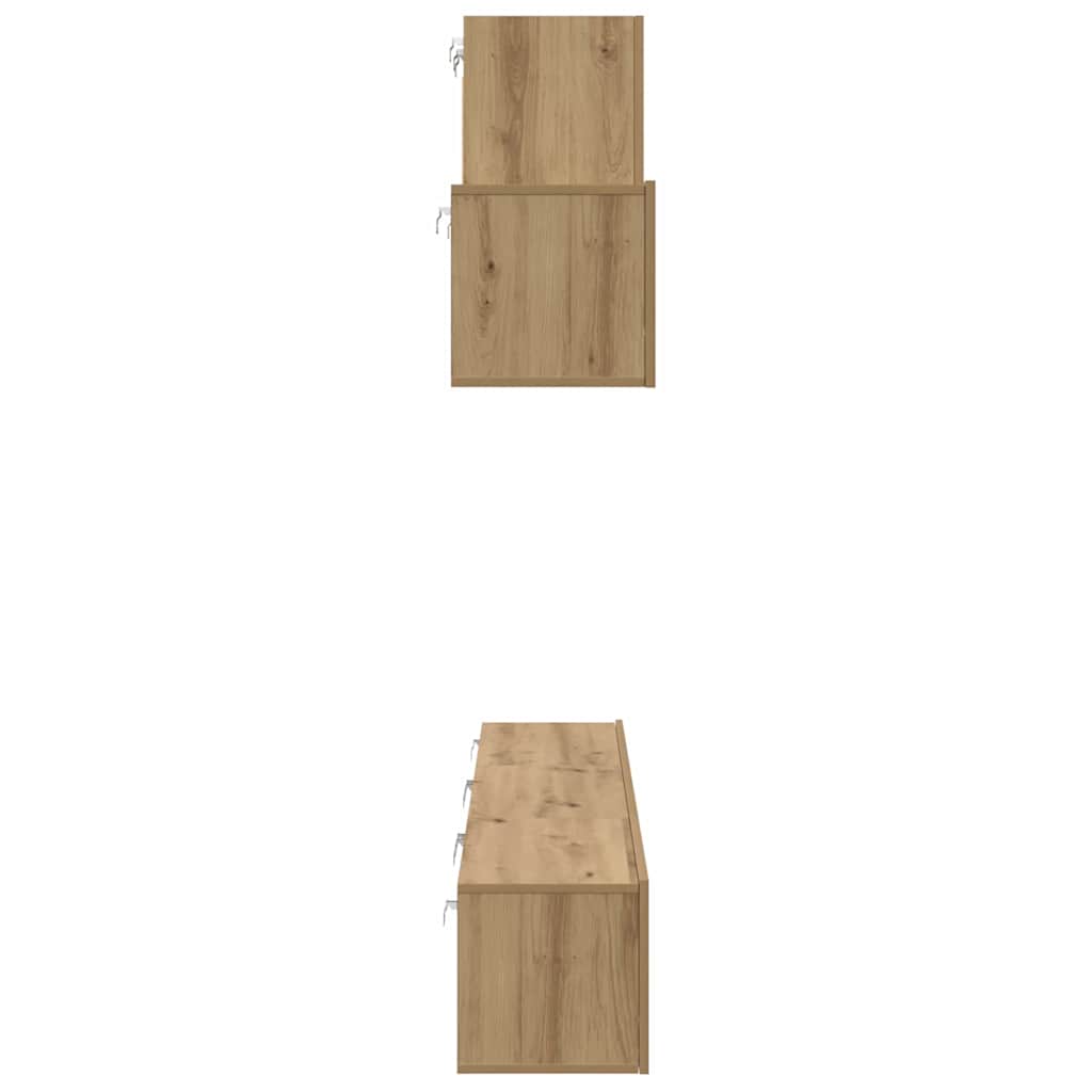 TV-Möbel-Set 7 pcs Eiche handwerklich 60 x 30 x 30 cm