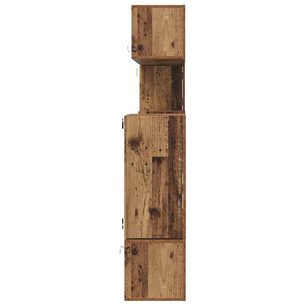 TV-Möbel-Set 8 pcs Altholz Mittel 30,5 x 30 x 30 cm