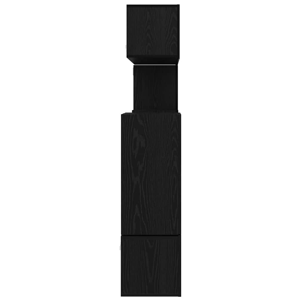 TV-Möbel-Set Wandmontiert 8 pcs Schwarze Eiche