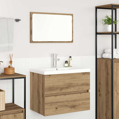Badezimmermöbel Set 3 pcs Artisan-Eiche 60 x 38.5 x 45 cm