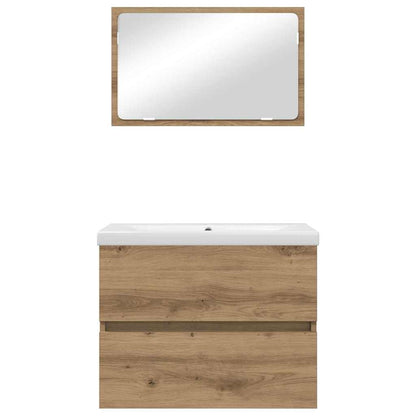 Badezimmermöbel Set 3 pcs Artisan-Eiche 60 x 38.5 x 45 cm
