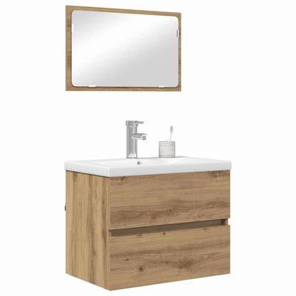 Badezimmermöbel Set 3 pcs Artisan-Eiche 60 x 38.5 x 45 cm
