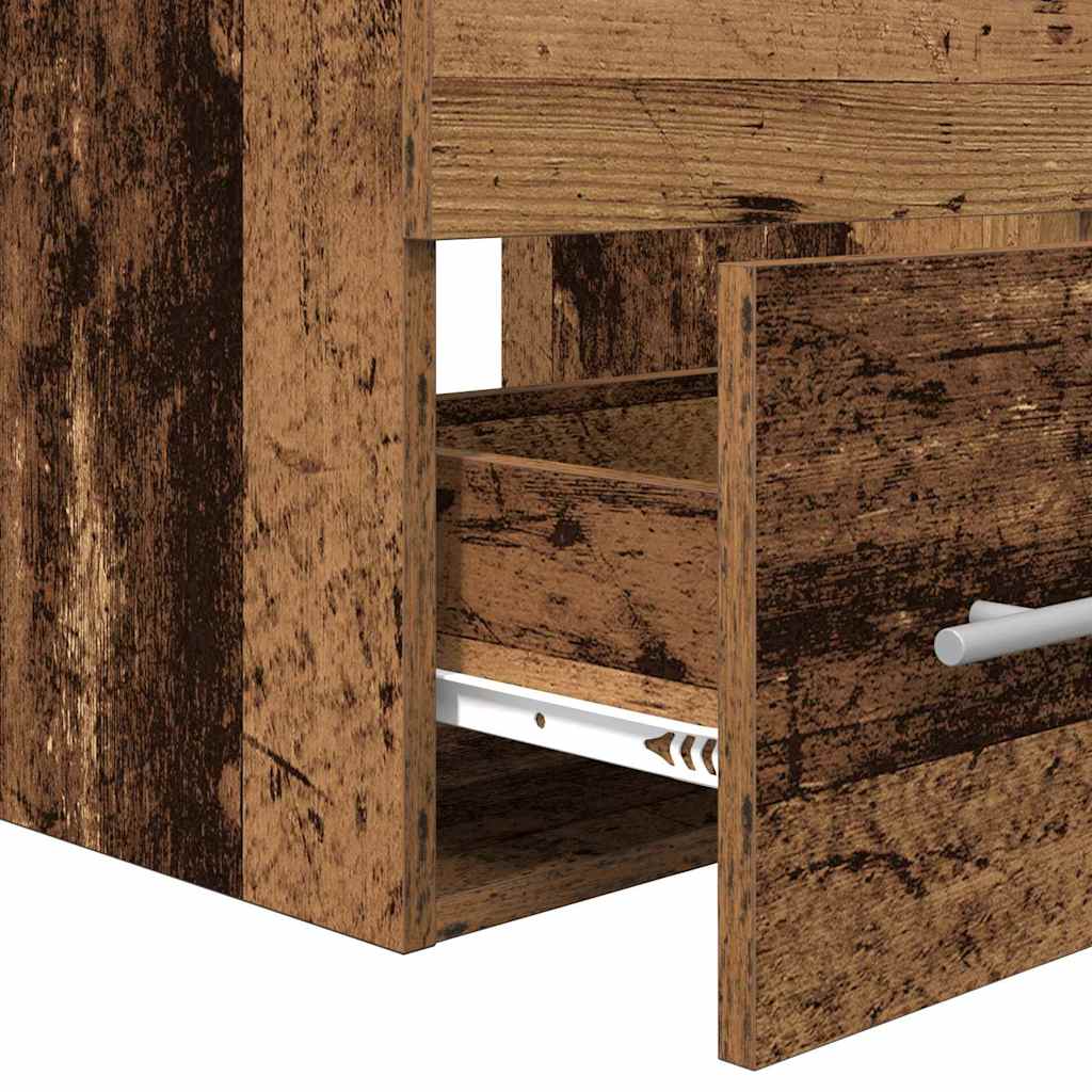 Badezimmermöbel Set mit Schubladen 2 pcs Altholz Holzwerkstoff