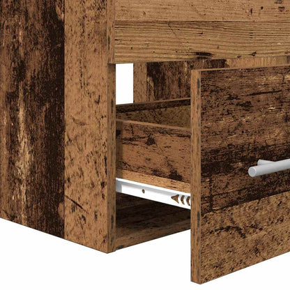 Badezimmermöbel Set mit Schubladen 2 pcs Altholz Holzwerkstoff