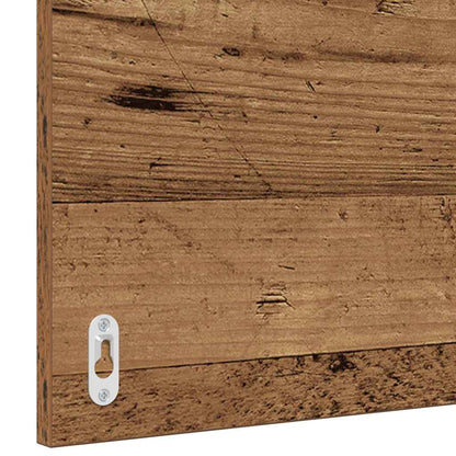 Badezimmermöbel Set 3 pcs Altes Holz und Weiß Holzwerkstoff