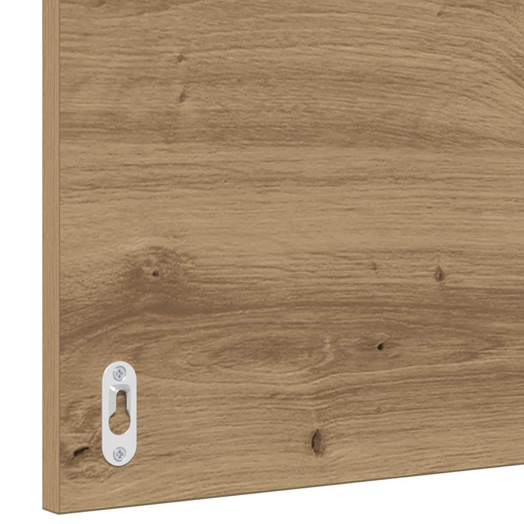 Badezimmermöbel Set Wandmontiert 3 pcs Schwarzer Eiche und Weiß