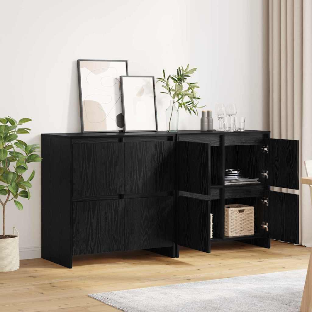 Sideboards 2 pcs Schwarze Eiche 70 x 41 x 75 cm Holzwerkstoff
