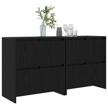 Sideboards 2 pcs Schwarze Eiche 70 x 41 x 75 cm Holzwerkstoff