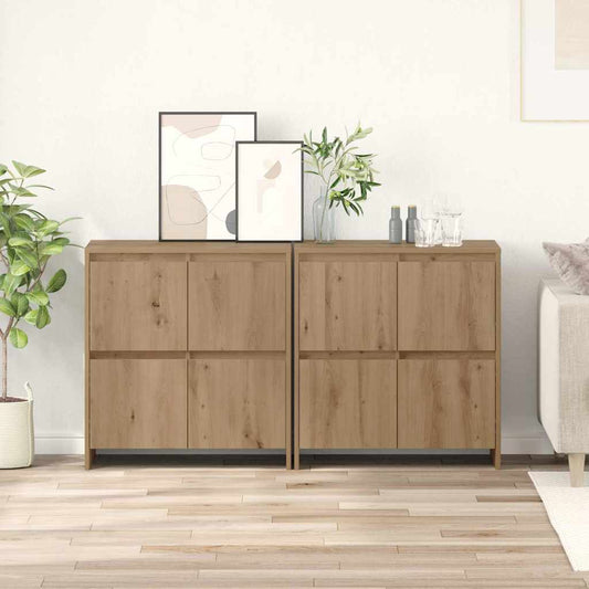 Sideboards 2 pcs Eiche handwerklich 70 x 41 x 75 cm