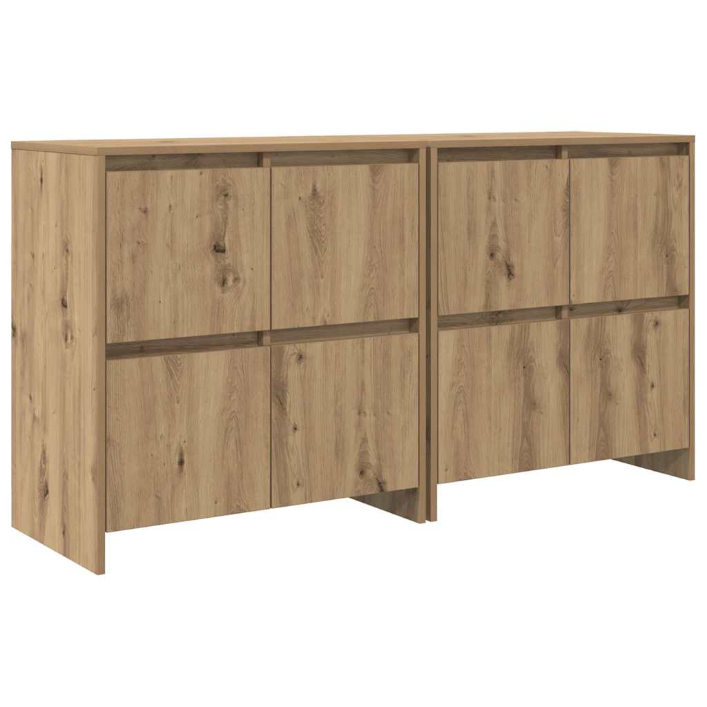 Sideboards 2 pcs Eiche handwerklich 70 x 41 x 75 cm