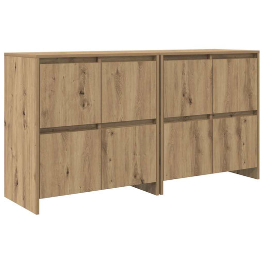 Sideboards 2 pcs Eiche handwerklich 70 x 41 x 75 cm