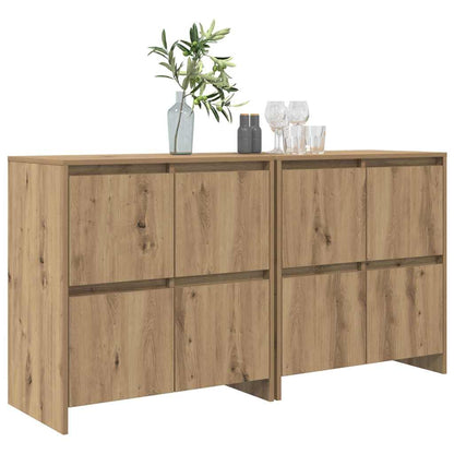 Sideboards 2 pcs Eiche handwerklich 70 x 41 x 75 cm