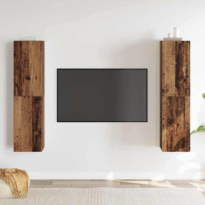 TV-Möbel-Set 4 pcs Altholz 30,5 x 30 x 60 cm Holzwerkstoff
