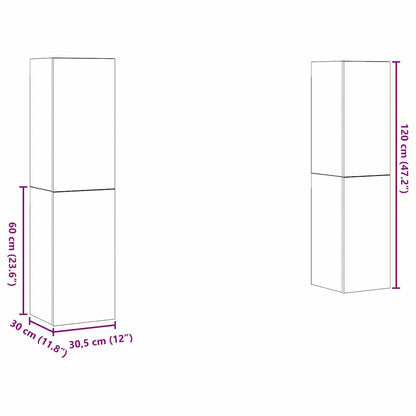 TV-Möbel-Set 4 pcs Altholz 30,5 x 30 x 60 cm Holzwerkstoff