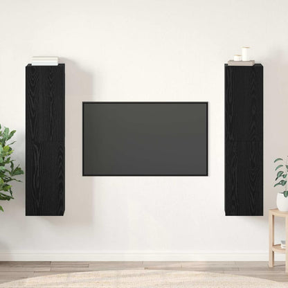 TV-Cabinet-Set 4 pcs Schwarze Eiche 30,5 x 30 x 60 cm