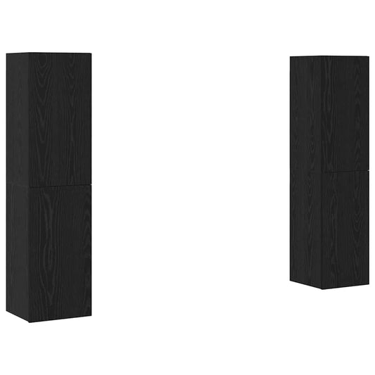 TV-Cabinet-Set 4 pcs Schwarze Eiche 30,5 x 30 x 60 cm