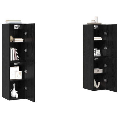 TV-Cabinet-Set 4 pcs Schwarze Eiche 30,5 x 30 x 60 cm
