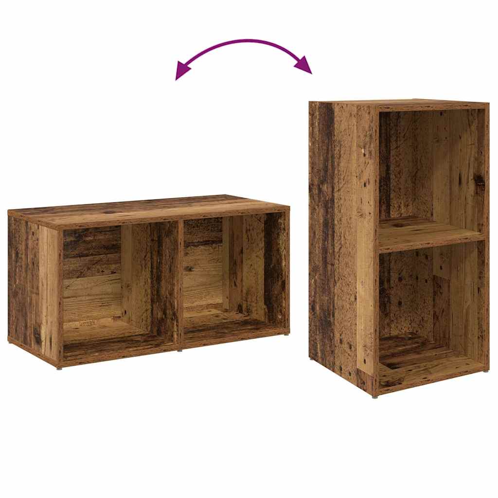 TV-Möbel-Set 2 pcs Altholz Holzwerkstoff