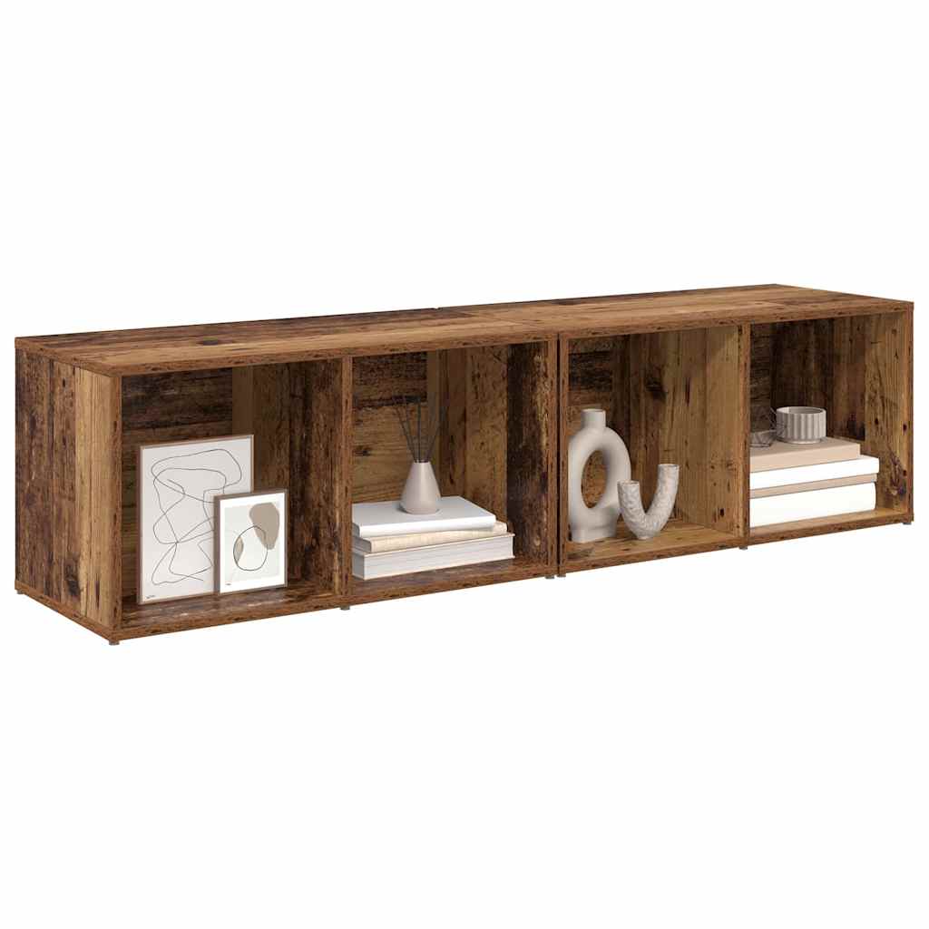 TV-Möbel-Set 2 pcs Altholz Holzwerkstoff