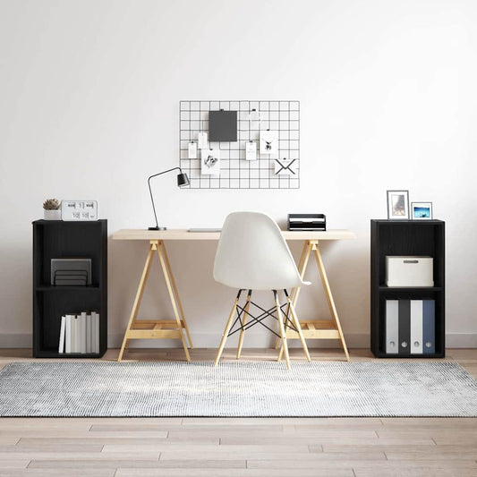 TV-Möbel-Set 2 pcs Schwarze Eiche Holzwerkstoff