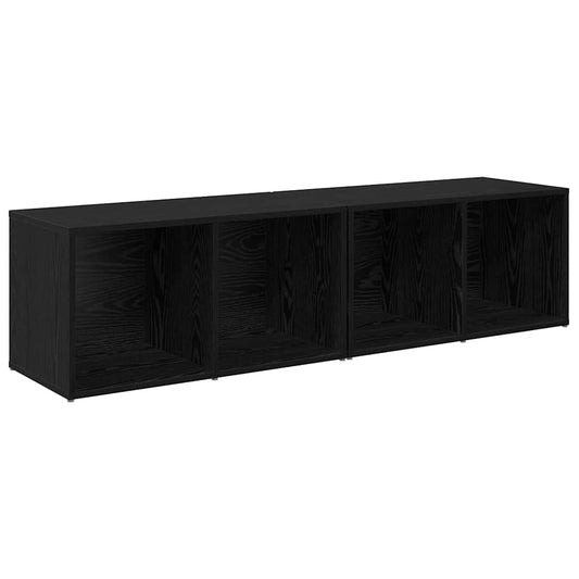 TV-Möbel-Set 2 pcs Schwarze Eiche Holzwerkstoff