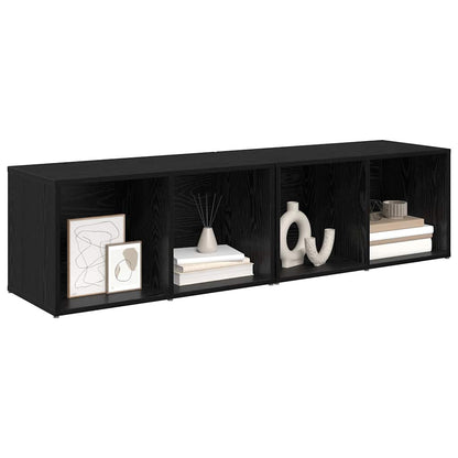 TV-Möbel-Set 2 pcs Schwarze Eiche Holzwerkstoff