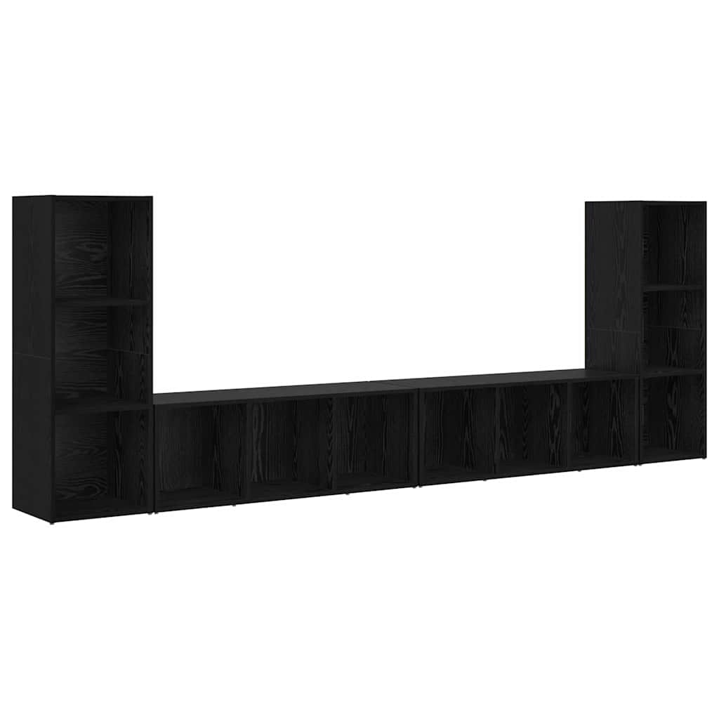 TV-Schränk 4 pcs Schwarze Eiche 37 x 35 x 107.5 cm Ingenieuholz
