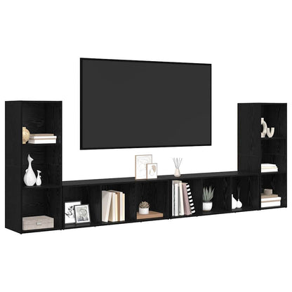 TV-Schränk 4 pcs Schwarze Eiche 37 x 35 x 107.5 cm Ingenieuholz