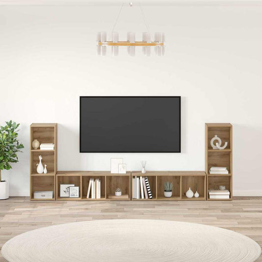 TV-Schränk 4 pcs Eiche handwerklich 37 x 35 x 107.5 cm