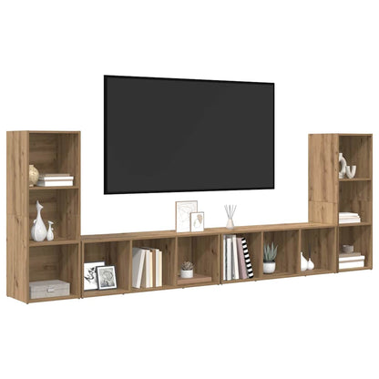TV-Schränk 4 pcs Eiche handwerklich 37 x 35 x 107.5 cm