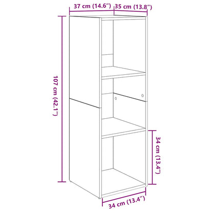 TV-Schränk 4 pcs Eiche handwerklich 37 x 35 x 107.5 cm