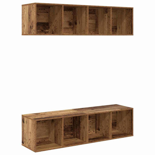 TV-Möbel-Set 2 pcs Altholz 37 x 37 x 142,5 cm Holzwerkstoff