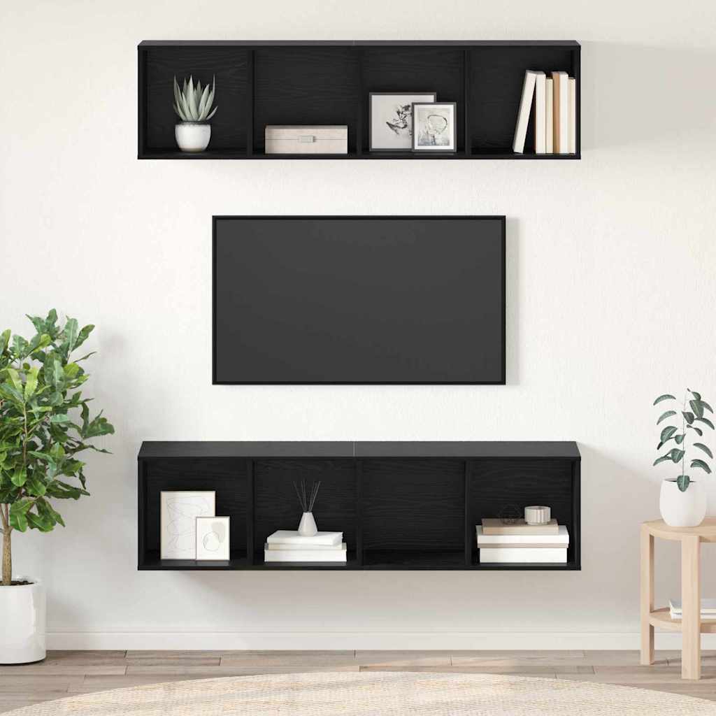 TV-Möbel-Set 2 pcs Schwarze Eiche 37 x 37 x 142,5 cm