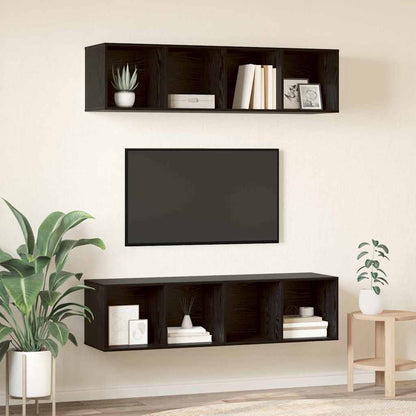 TV-Möbel-Set 2 pcs Schwarze Eiche 37 x 37 x 142,5 cm
